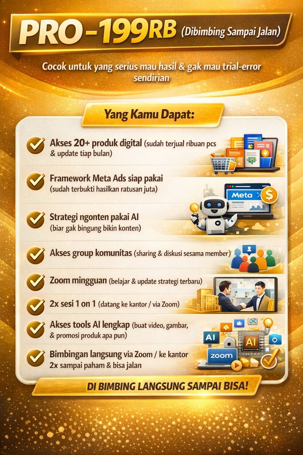Tambah 100 rb untuk Upgrade ke Paket Pro