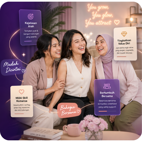Tiga wanita TruLav Sisterhood tertawa bersama